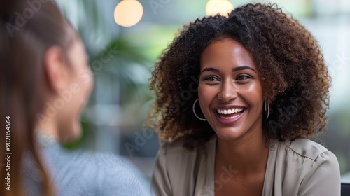 Smiling Therapist with Client photo