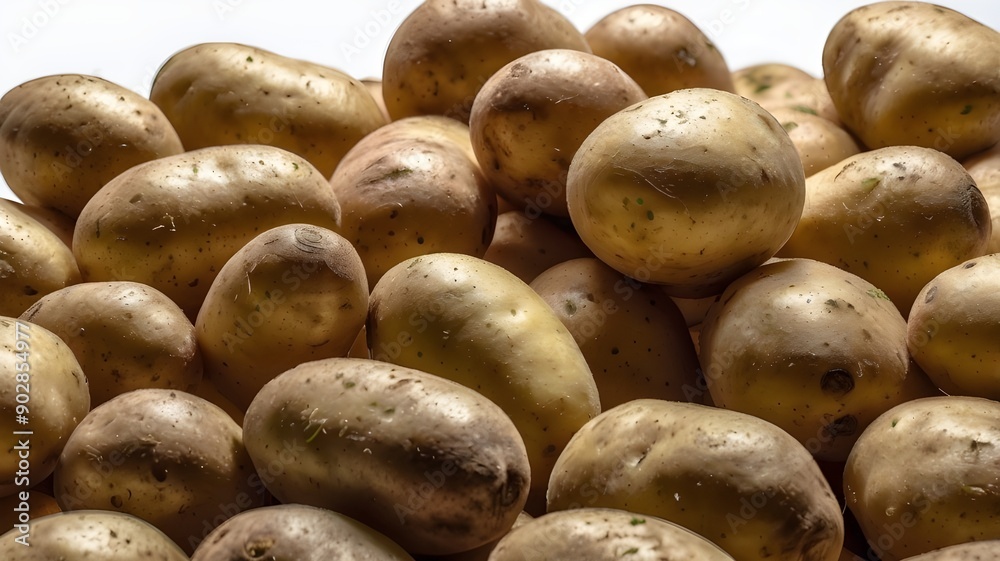potatoes, big pile of potatoes isolated in white background potatoes, big pile of potatoes isolated in white background