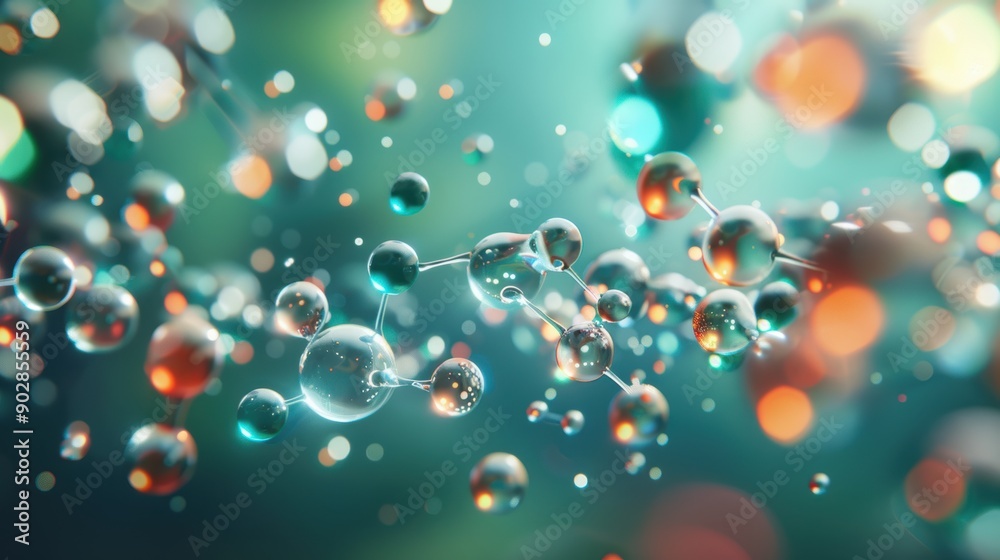 A surreal view of scientists manipulating holographic atomic and molecular models A surreal view of scientists manipulating holographic atomic and molecular models