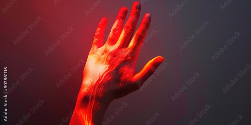 Young women's hands suffer from wrist pain. AI generation. Young women's hands suffer from wrist pain. AI generation.
