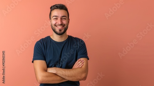 The smiling bearded man