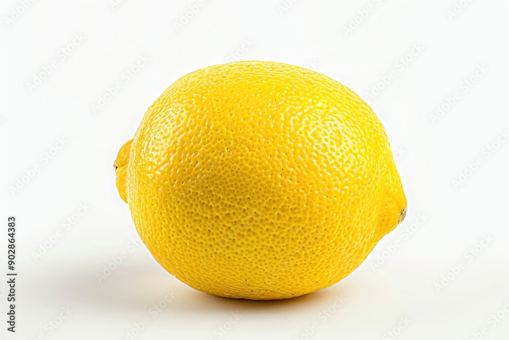 Lemon On White. Closeup of Ripe Organic Citrous Fruit Isolated on White Background Lemon On White. Closeup of Ripe Organic Citrous Fruit Isolated on White Background