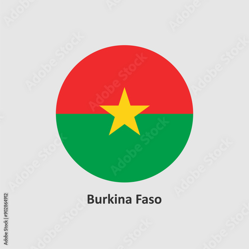 Free Download Burkina Faso Flag design vector illustration on a gray background for graphic and web design. - GFXLoad