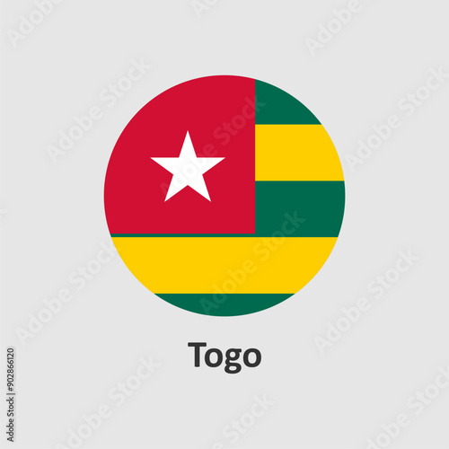 Free Download Togo flag design vector illustration on a gray background for graphic and web design. - GFXLoad