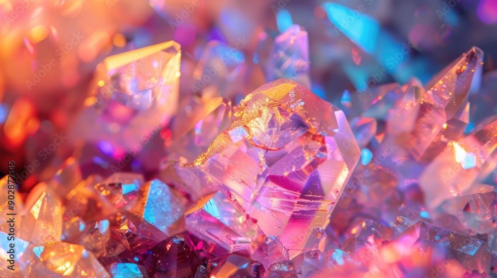 Radiant crystals grown at home Chemical experience for children Cultivation of radiant crystals Synthetic crystal diy chemistry exploration Selective focus Radiant crystals grown at home Chemical experience for children Cultivation of radiant crystals Synthetic crystal diy chemistry exploration Selective focus