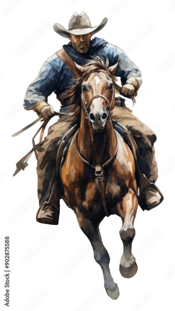 Fototapeta premium PNG Cowboy mammal animal horse.