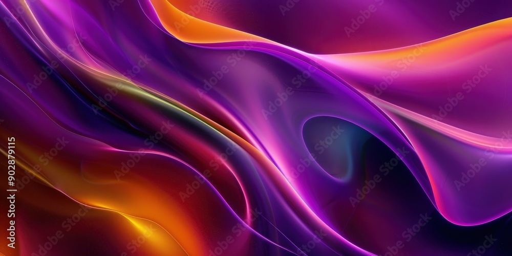 Abstract Purple and Orange Swirls Abstract Purple and Orange Swirls