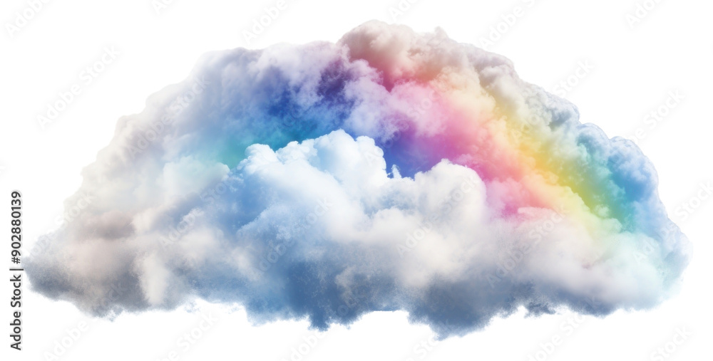 Fototapeta premium Colorful dreamy fluffy cloud