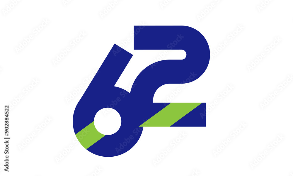 62 Blue Green Number Logo Geometry Simple Nature 62 Blue Green Number Logo Geometry Simple Nature