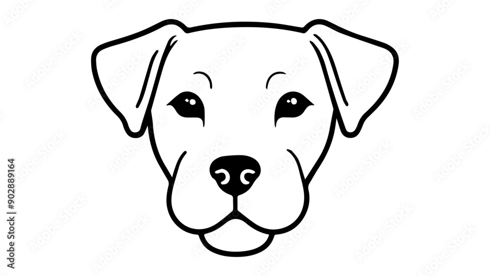 black and white dog face shape illustration vector on white background black and white dog face shape illustration vector on white background