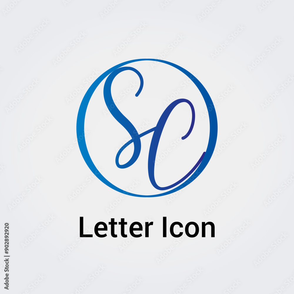 Logo Lettre S et C Monogramme Initiales Icône Charte Graphique Entreprise Cercle Logo Lettre S et C Monogramme Initiales Icône Charte Graphique Entreprise Cercle