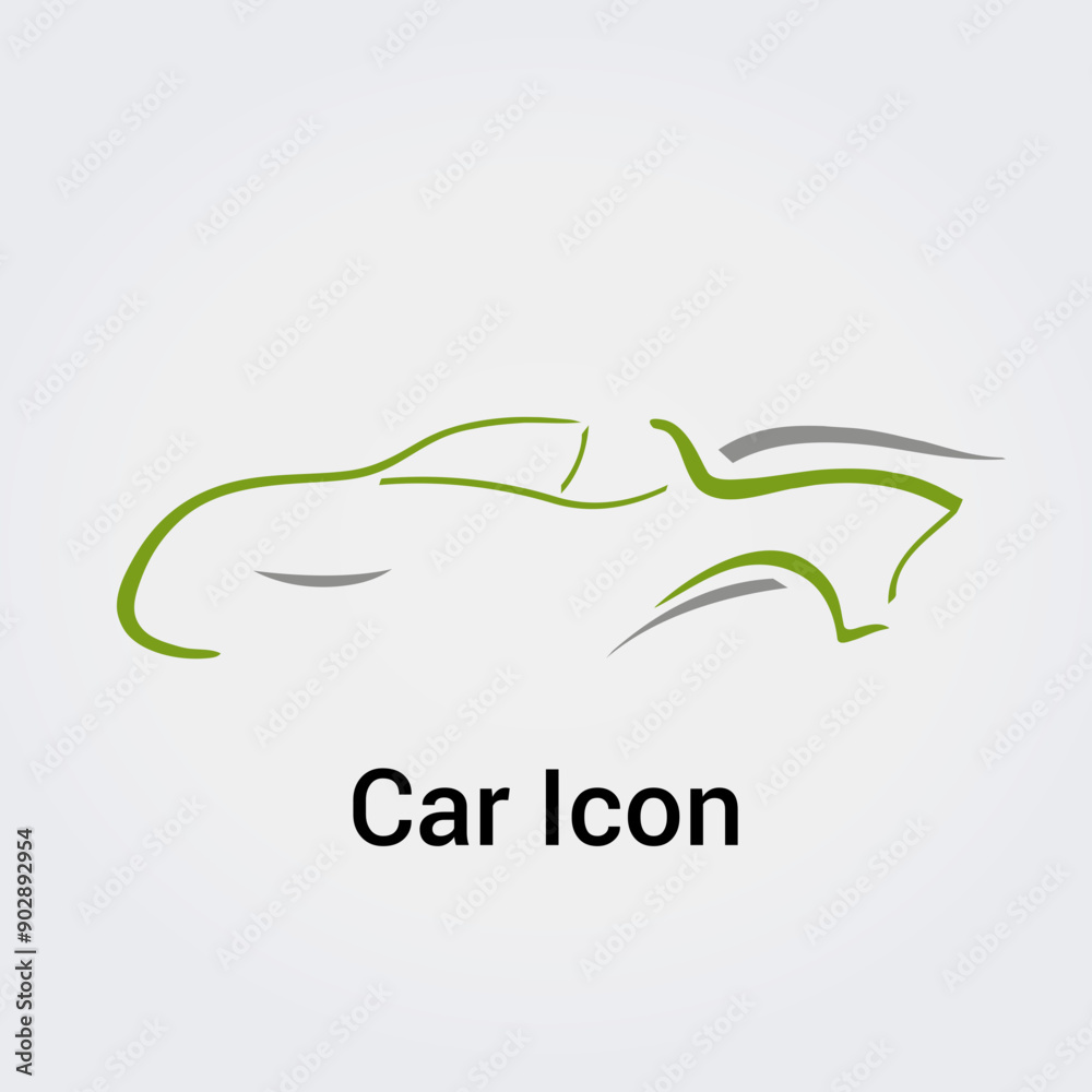Fototapeta premium Icone Voiture Automobile Transport Silhouette Dynamique pour Design Logo Vecteur 