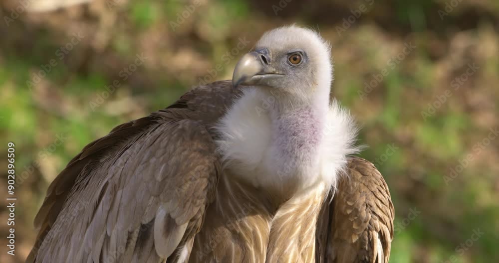 Closeup of a griffon vulture Gyps rueppellii bird of prey Closeup of a griffon vulture Gyps rueppellii bird of prey