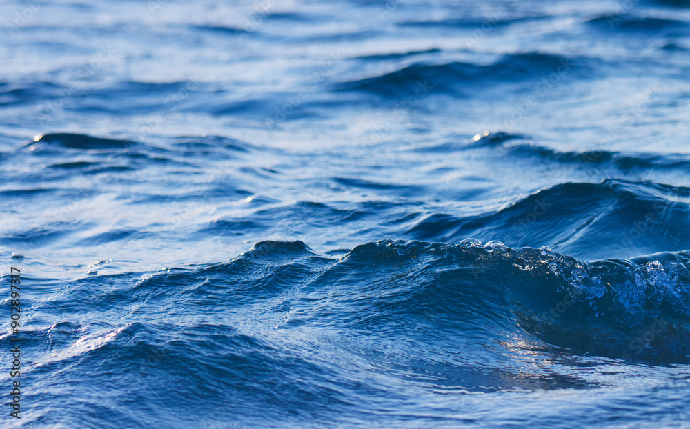 Blue ocean water. Sea water. Selective focus. Blue ocean water. Sea water. Selective focus.