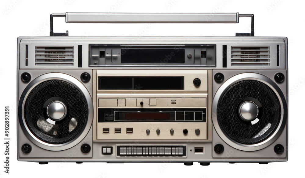 PNG Retro boombox cassette player electronics stereo radio. PNG Retro boombox cassette player electronics stereo radio.