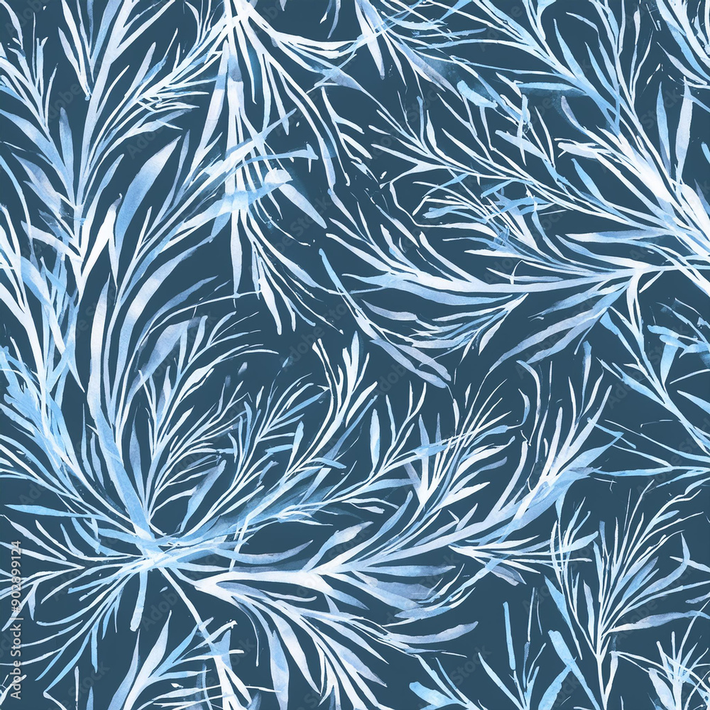 seamless winter flower pattern, floral pattern, blue flower, ice floral seamless winter flower pattern, floral pattern, blue flower, ice floral