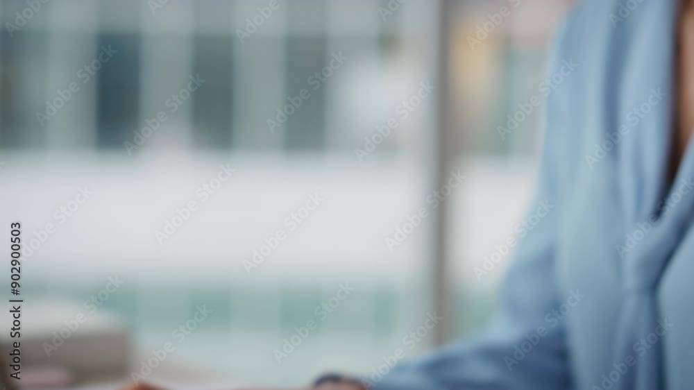 Woman freelancer typing computer at home workplace closeup. Businesswoman hands Woman freelancer typing computer at home workplace closeup. Businesswoman hands