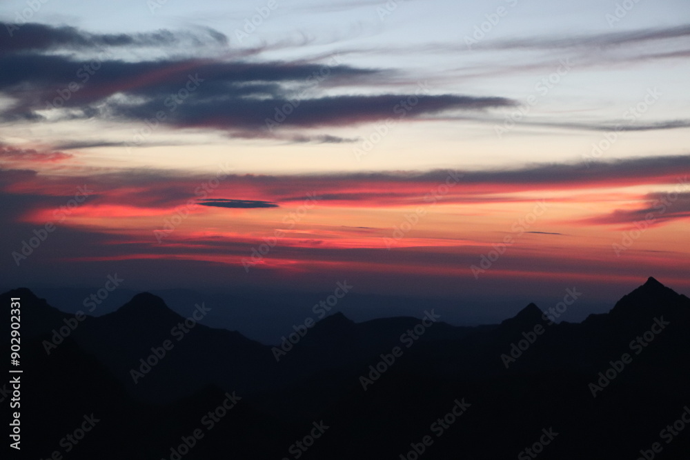 Fototapeta premium Zachód słońca w Tatrach