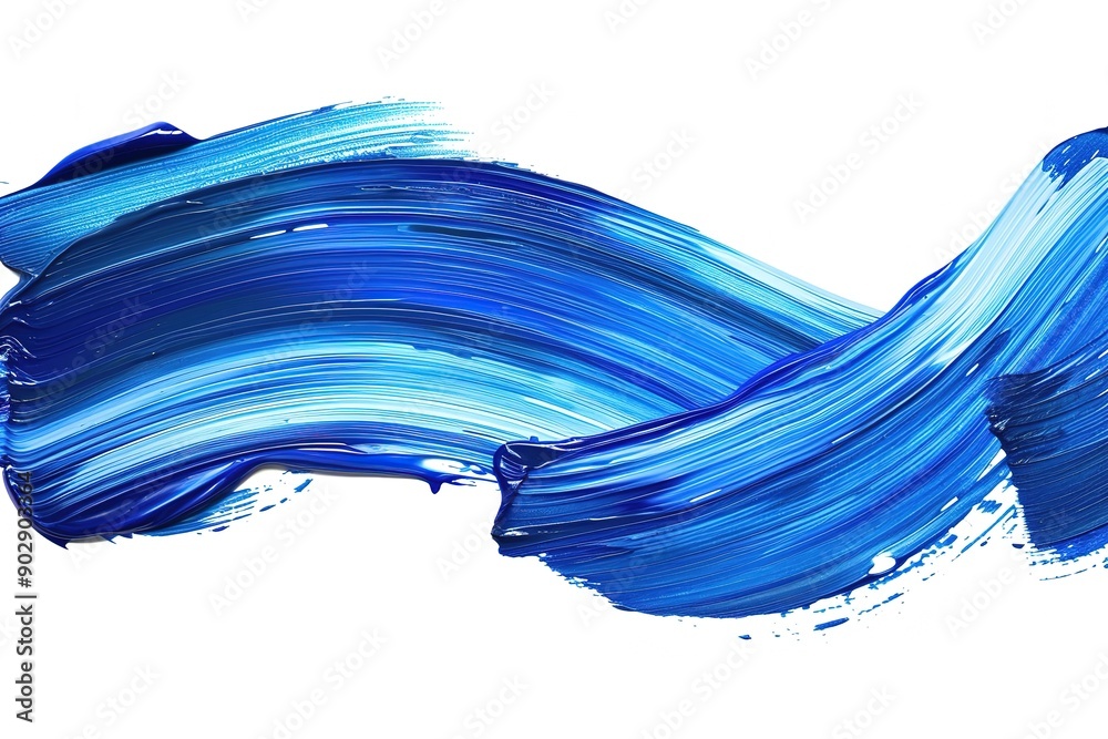 Beautiful blue brush stroke paint isolated on white background Beautiful blue brush stroke paint isolated on white background