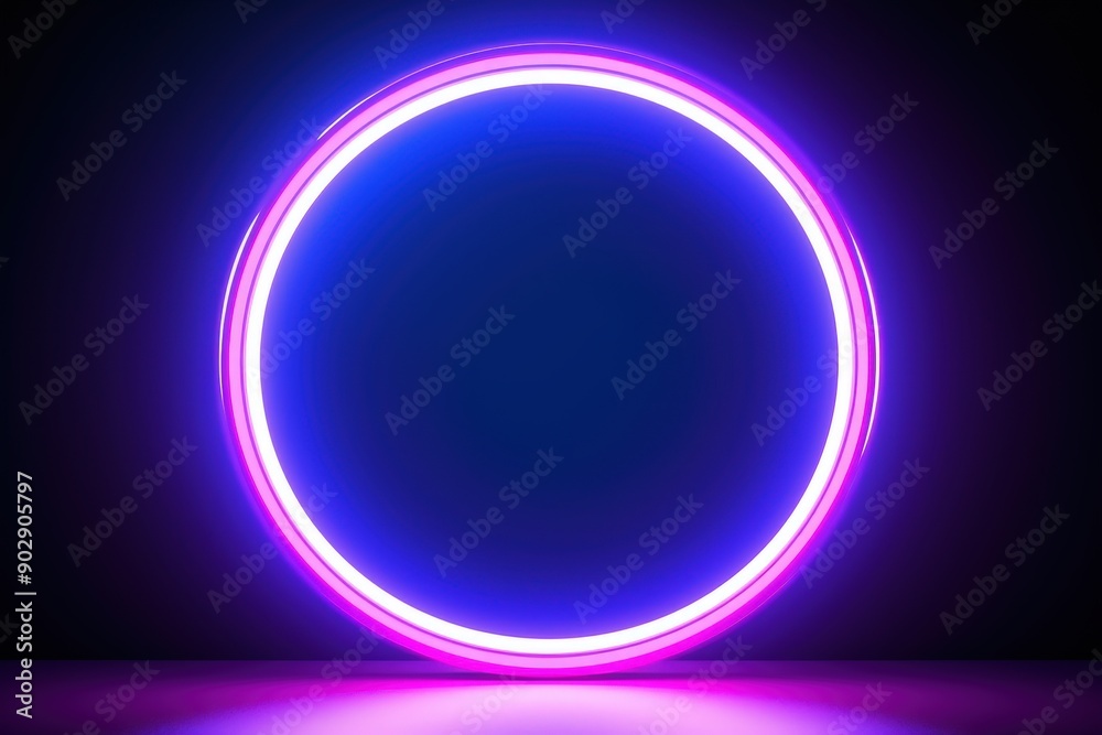 Obraz premium Abstract Neon Circle