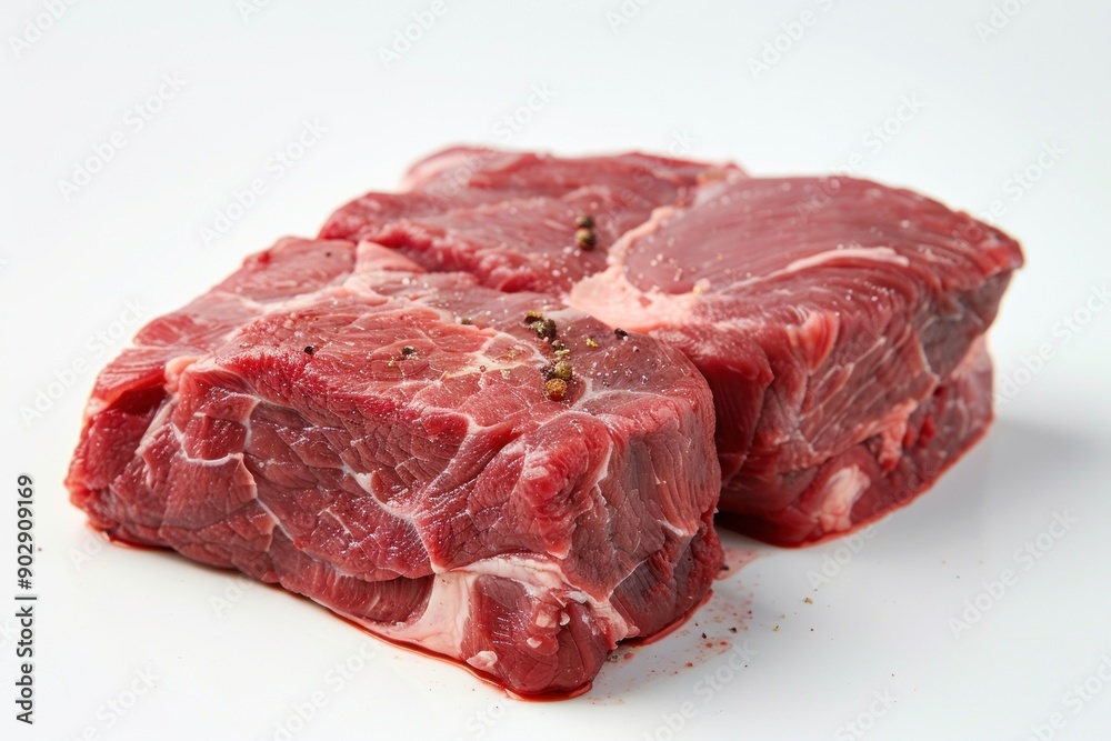 fresh beef meat on white plain background. Isolated on solid background fresh beef meat on white plain background. Isolated on solid background