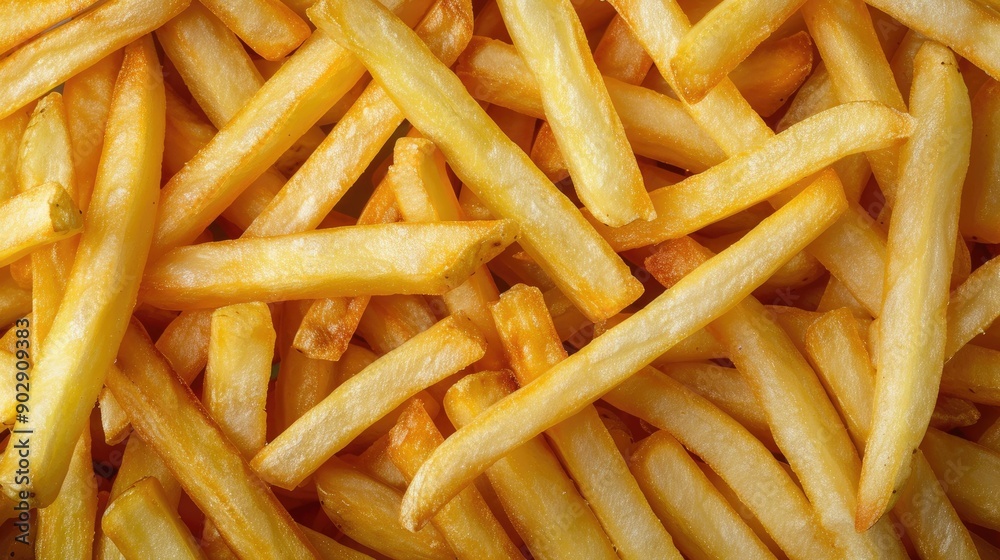 Detailed close-up of golden, crispy French fries, focusing on their texture and mouthwatering quality. Perfect for food and snack photography. Detailed close-up of golden, crispy French fries, focusing on their texture and mouthwatering quality. Perfect for food and snack photography.