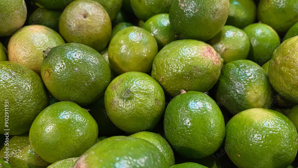 Fresh key limes .Lemon as texture background .Lemon one of main ingredient thai food Fresh key limes .Lemon as texture background .Lemon one of main ingredient thai food