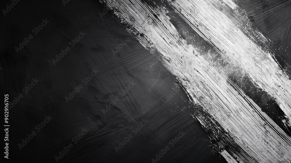 Abstract black and white textured background with dynamic brushstrokes ...