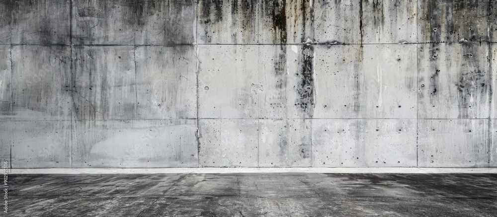 Obraz premium Grey painted concrete wall with a blank copy space image