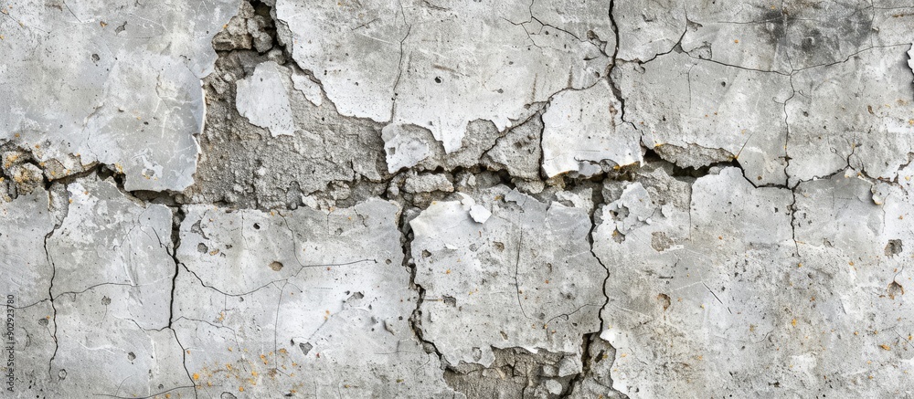 Obraz premium High resolution photo of a realistic seamless texture pattern displaying weathered concrete walls with cracks suitable for use as a background in designs with copy space image