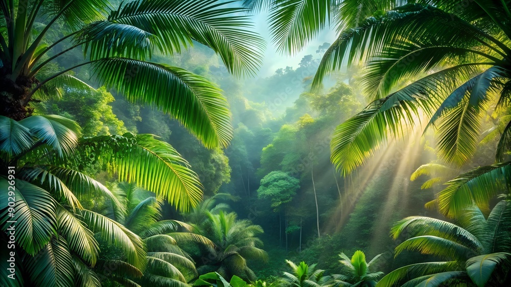 Emerald Canopy: A Lush Jungle Oasis  AI generated