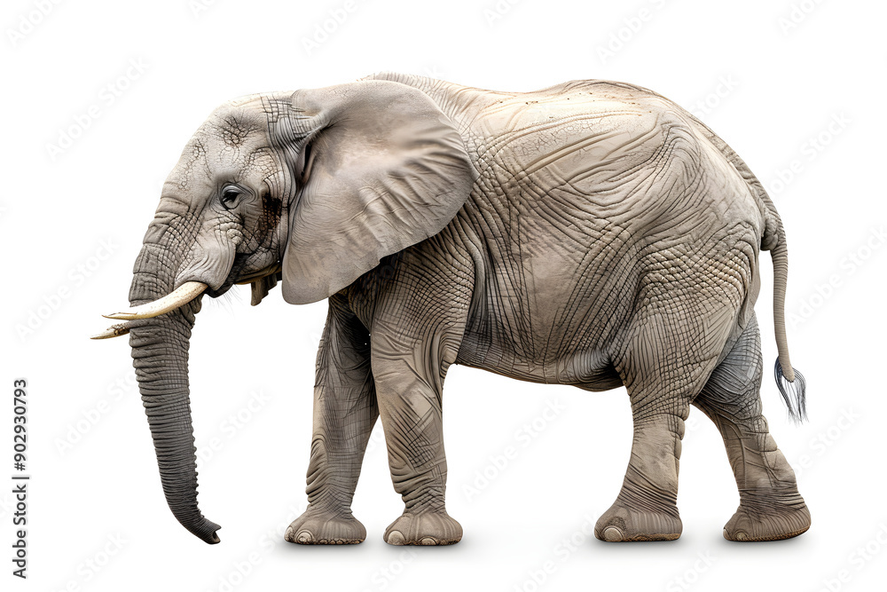Realistic 8K Photo of an Elephant on a White Background Realistic 8K Photo of an Elephant on a White Background