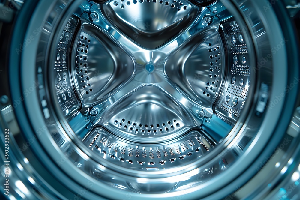 Inside View of a Modern Washing Machine Drum Inside View of a Modern Washing Machine Drum
