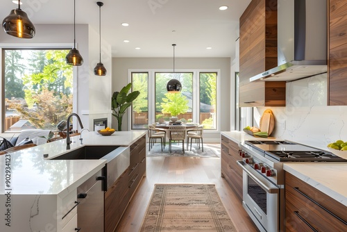 Modern Kitchen with Open Layout and Natural Light