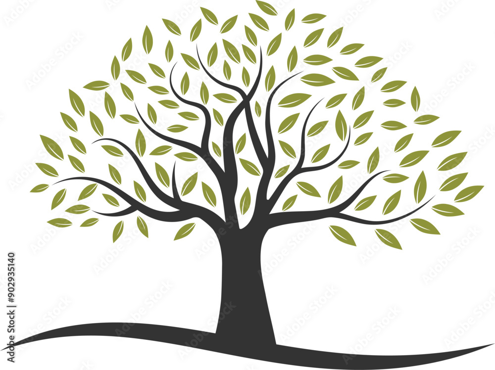 Obraz premium oak tree logo design
