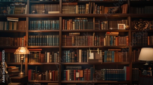 shelves with books