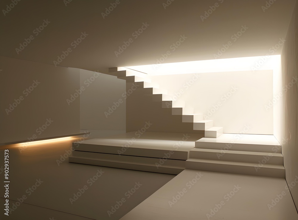Minimalist White Staircase in Modern Interior Design Minimalist White Staircase in Modern Interior Design