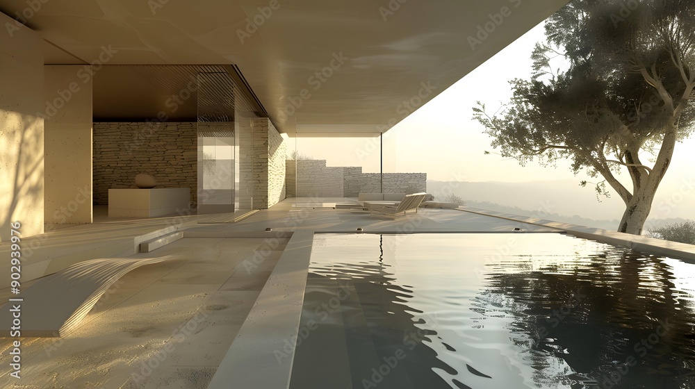 custom made wallpaper toronto digitalModern Minimalist Home with Infinity Pool and Stunning Views