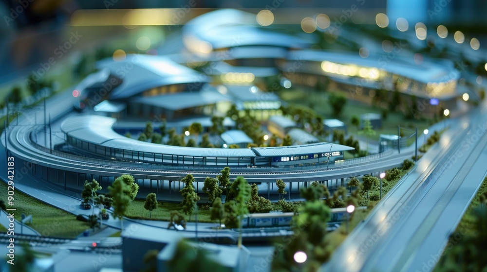 Generate a photo realistic image of a maquette illustrating a ...