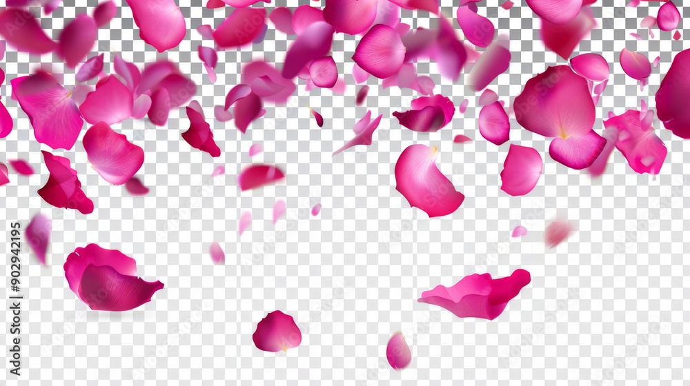 pink rose petals falling on white background isolated pink rose petals falling on white background isolated
