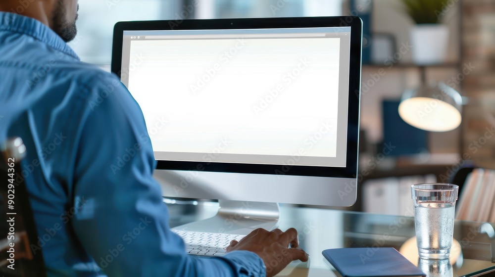 The person using computer