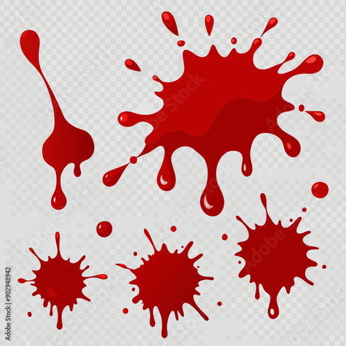 blood splash vector set