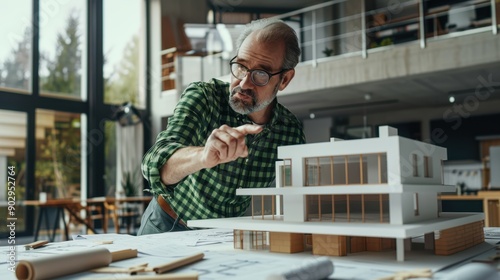 The Architect with Building Model photo