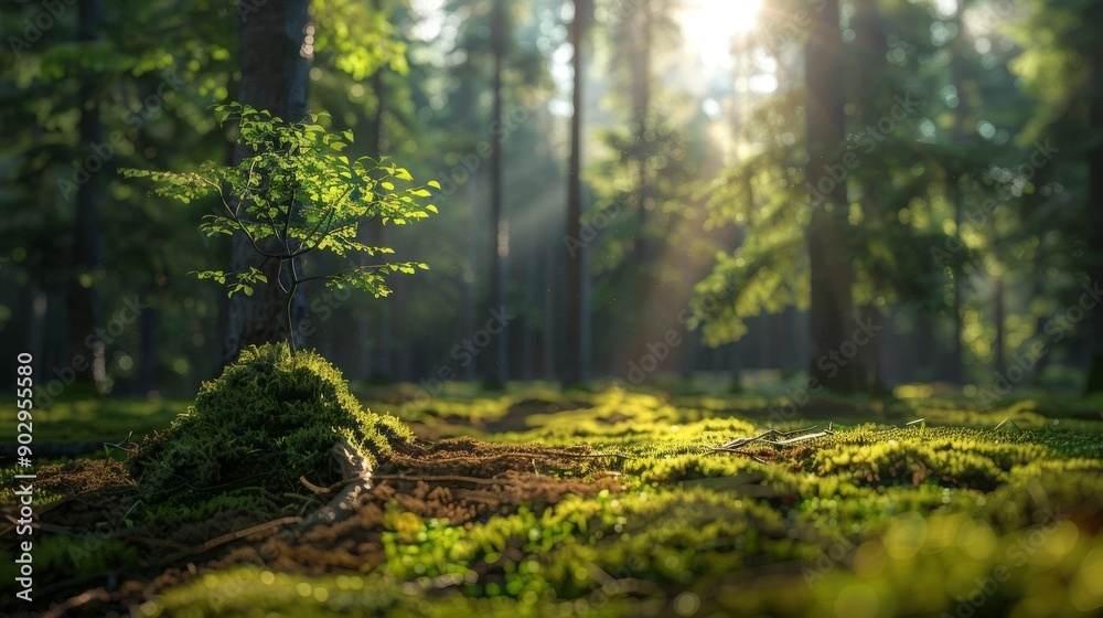 Soil health in forestry, holographic visualization, sustainable management, advanced forestry tech Soil health in forestry, holographic visualization, sustainable management, advanced forestry tech