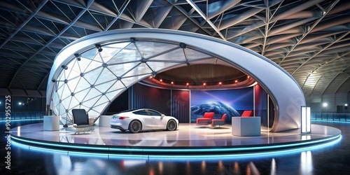 Futuristic Car Presentation Stage