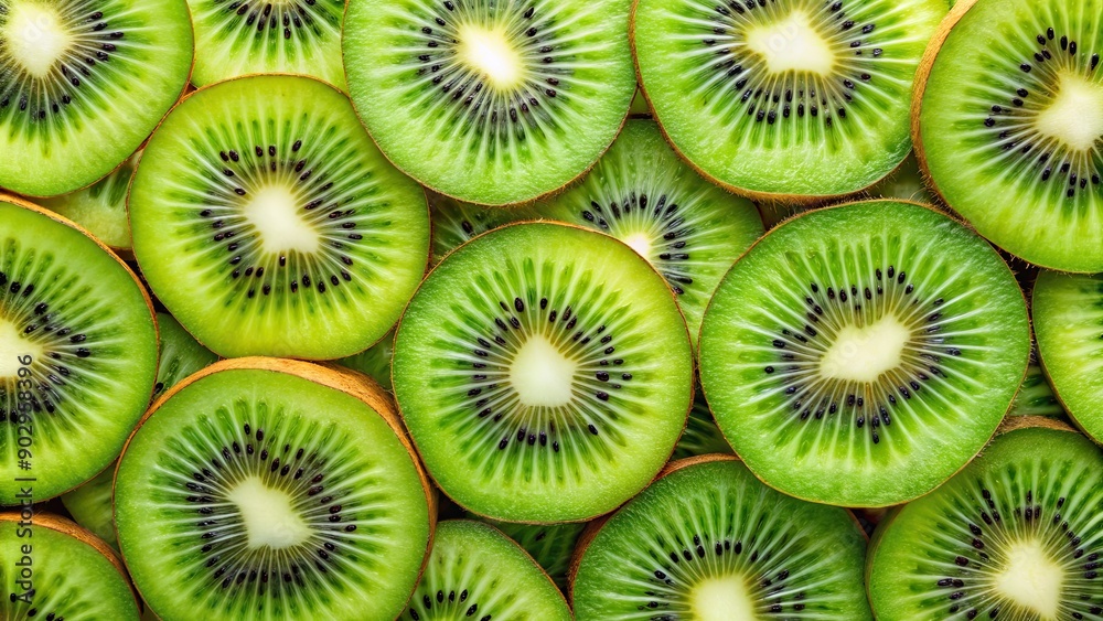 Close-up of vibrant kiwi fruit slices, kiwi, fruit, green, tropical, fresh, healthy, organic, juicy, slices, vibrant Close-up of vibrant kiwi fruit slices, kiwi, fruit, green, tropical, fresh, healthy, organic, juicy, slices, vibrant