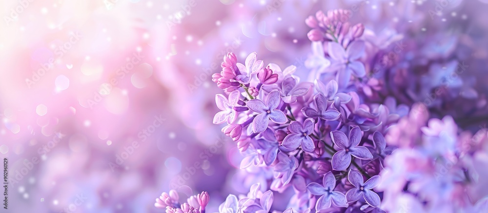 Lilac flowers in spring bloom with a purple lilac bush creating a stunning bouquet ideal for a Mother s Day card with room for a message. Creative banner. Copyspace image Lilac flowers in spring bloom with a purple lilac bush creating a stunning bouquet ideal for a Mother s Day card with room for a message. Creative banner. Copyspace image