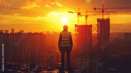 The Construction Worker Sunset photo