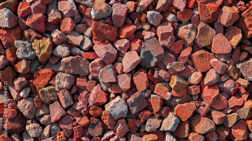 Texture red gravel grit displacement map, generative ai Texture red gravel grit displacement map, generative ai