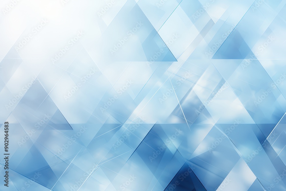 Obraz premium Abstract Geometric Background with Blue and White Triangles